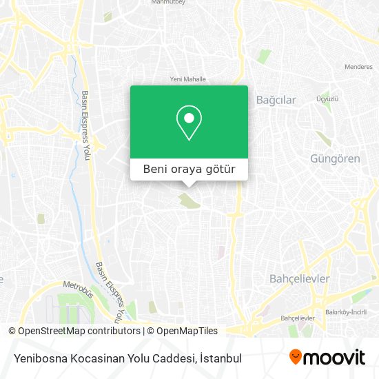 Yenibosna Kocasinan Yolu Caddesi harita