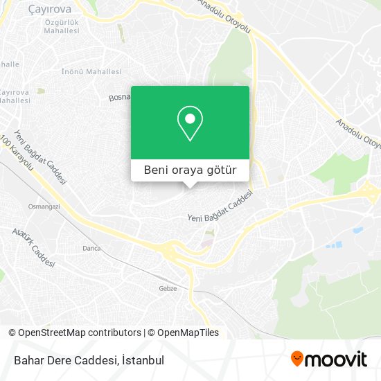 Bahar Dere Caddesi harita