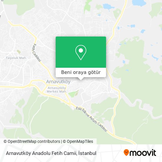 Arnavutköy Anadolu Fetih Camii harita