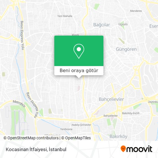 Kocasinan İtfaiyesi harita