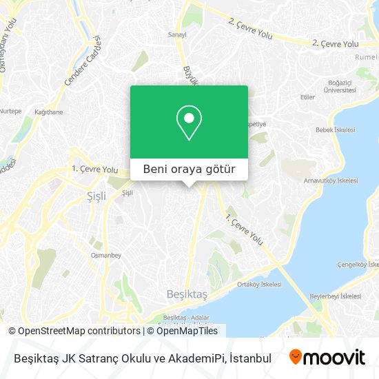 Beşiktaş JK Satranç Okulu ve AkademiPi harita