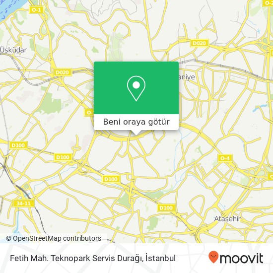 Fetih Mah. Teknopark Servis Durağı harita