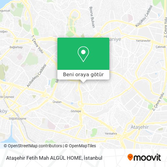 Ataşehir Fetih Mah ALGÜL HOME harita