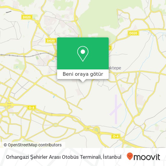 Orhangazi Şehirler Arası Otobüs Terminali harita