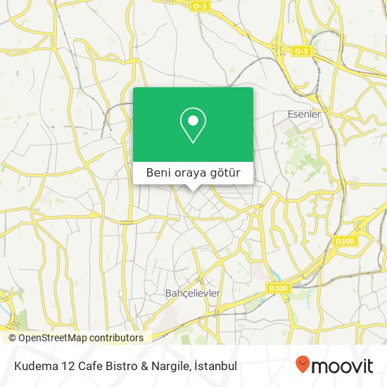 Kudema 12 Cafe Bistro & Nargile harita