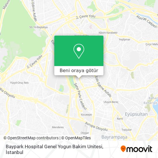 Baypark Hospital Genel Yogun Bakim Unitesi harita