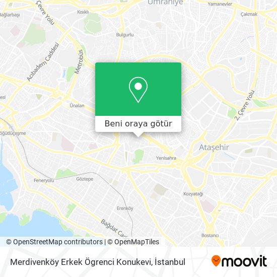 Merdivenköy Erkek Ögrenci Konukevi harita