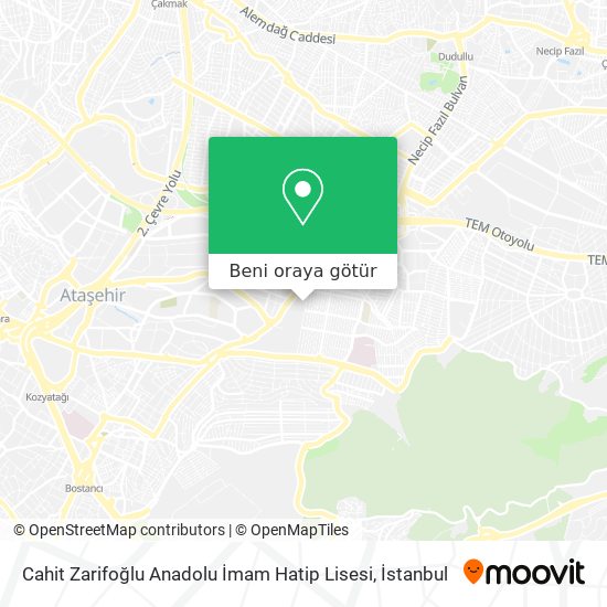 Cahit Zarifoğlu Anadolu İmam Hatip Lisesi harita