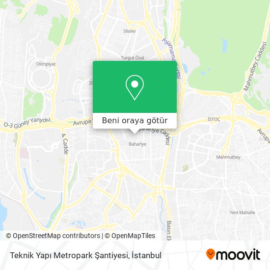 Teknik Yapı Metropark Şantiyesi harita