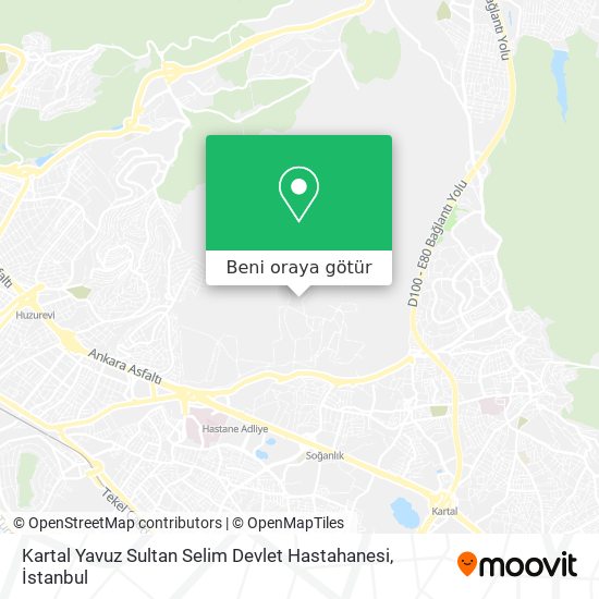 Kartal Yavuz Sultan Selim Devlet Hastahanesi harita