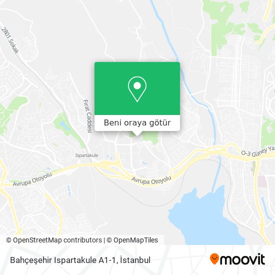 Bahçeşehir Ispartakule A1-1 harita