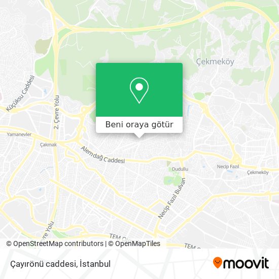 Çayırönü caddesi harita