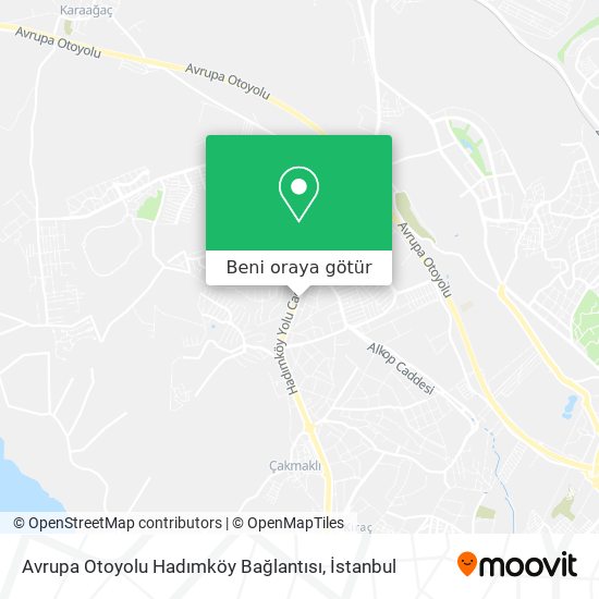 Avrupa Otoyolu Hadımköy Bağlantısı harita