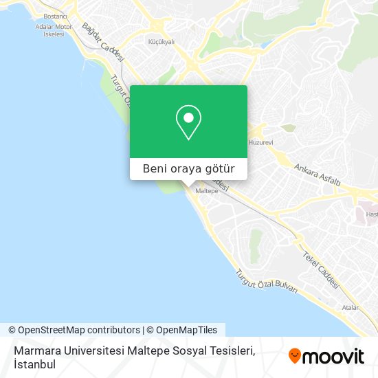 Marmara Universitesi Maltepe Sosyal Tesisleri harita