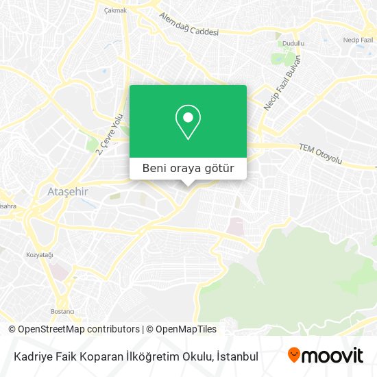 Kadriye Faik Koparan İlköğretim Okulu harita