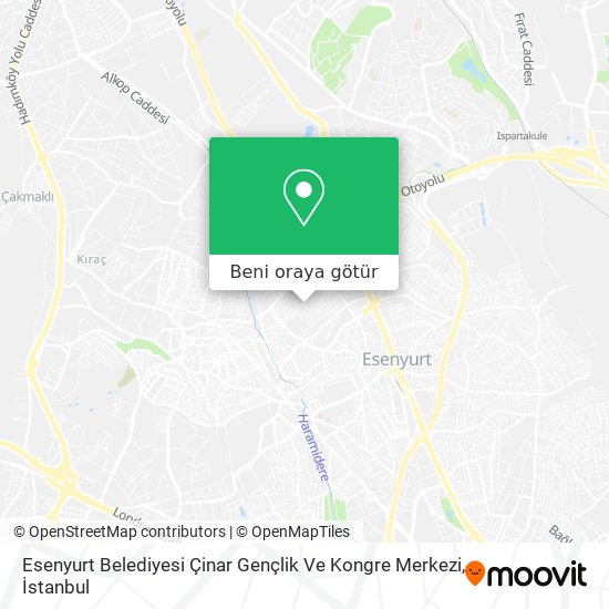 Esenyurt Belediyesi Çinar Gençlik Ve Kongre Merkezi harita