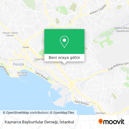 Kaynarca Bayburtlular Derneği harita