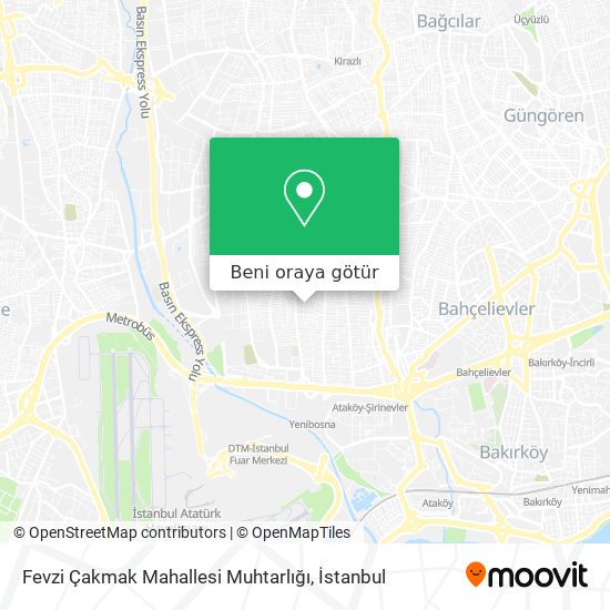 Fevzi Çakmak Mahallesi Muhtarlığı harita