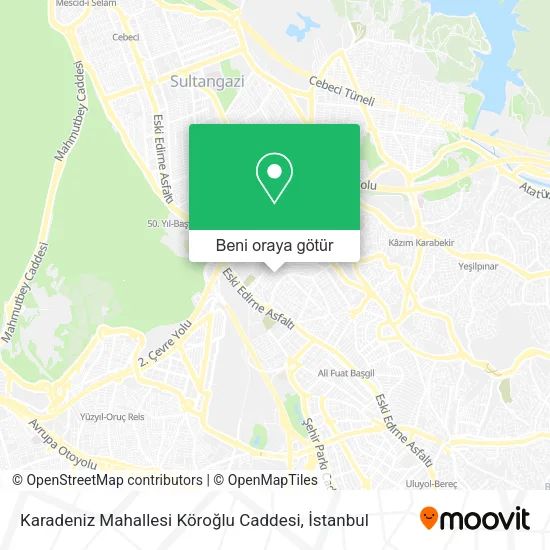 Karadeniz Mahallesi Köroğlu Caddesi harita