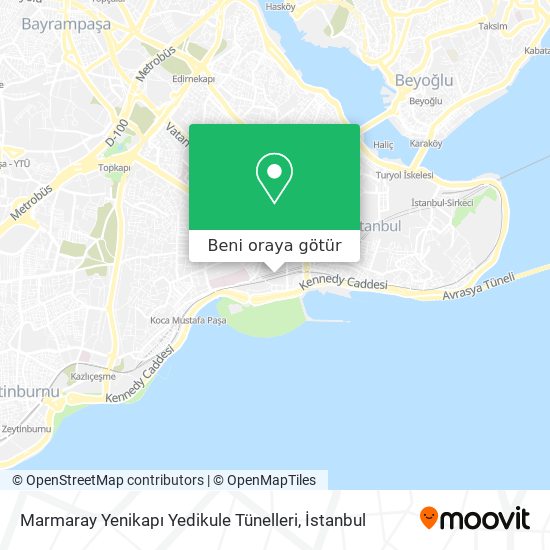 Marmaray Yenikapı Yedikule Tünelleri harita