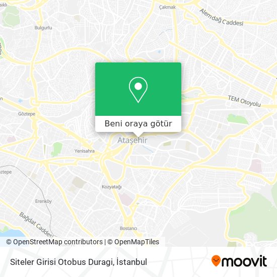 Siteler Girisi Otobus Duragi harita