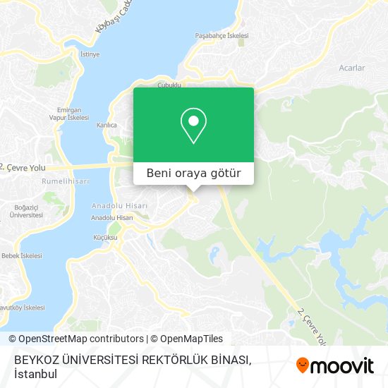 BEYKOZ ÜNİVERSİTESİ REKTÖRLÜK BİNASI harita