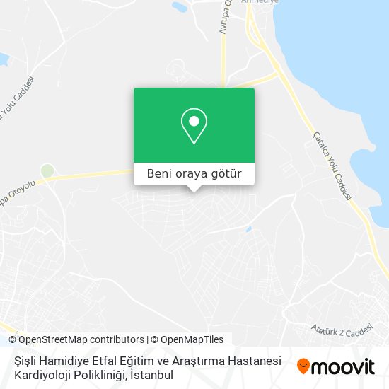 Şişli Hamidiye Etfal Eğitim ve Araştırma Hastanesi Kardiyoloji Polikliniği harita