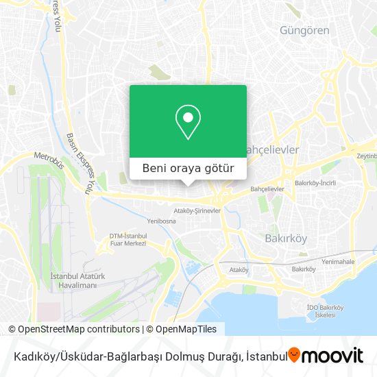 Kadıköy / Üsküdar-Bağlarbaşı Dolmuş Durağı harita