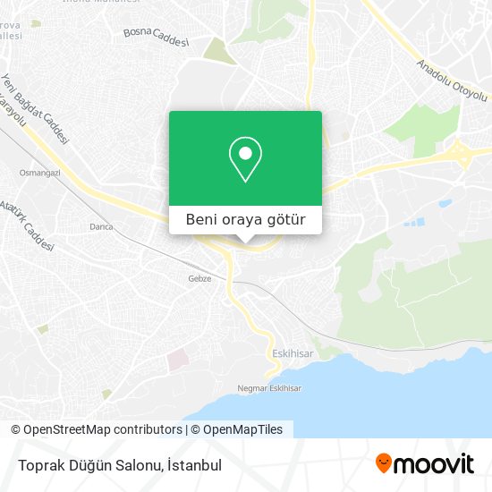 Toprak Düğün Salonu harita