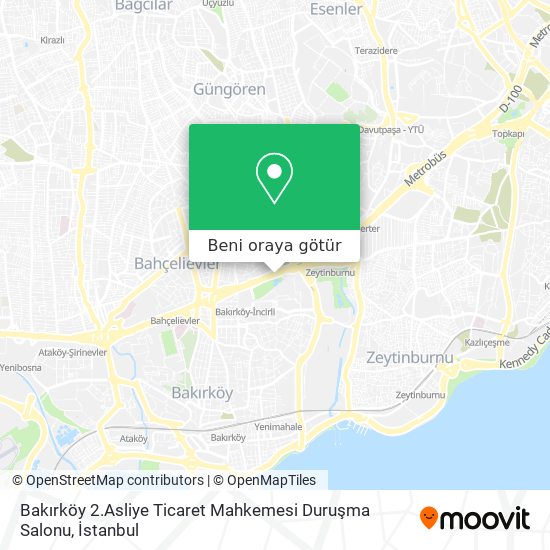 Bakırköy 2.Asliye Ticaret Mahkemesi Duruşma Salonu harita