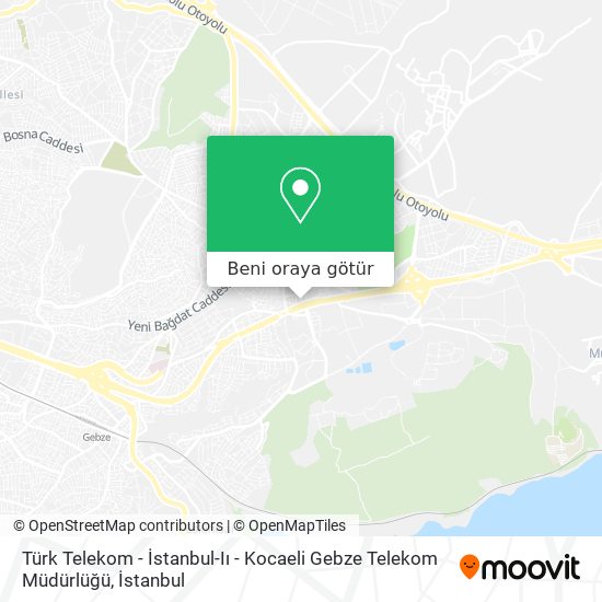 Türk Telekom - İstanbul-Iı - Kocaeli Gebze Telekom Müdürlüğü harita