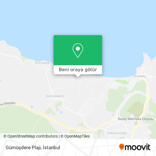 Gümüşdere Plajı harita