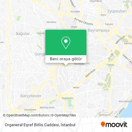Orgeneral Eşref Bitlis Caddesi harita