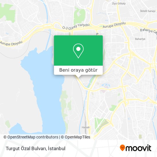 Turgut Özal Bulvarı harita