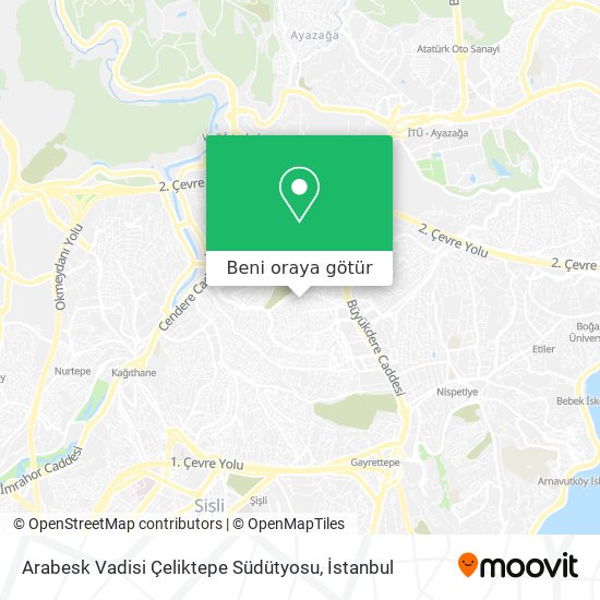Arabesk Vadisi Çeliktepe Südütyosu harita