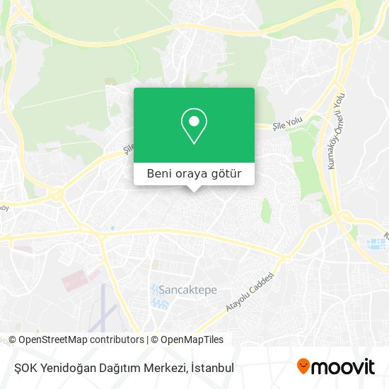 ŞOK Yenidoğan Dağıtım Merkezi harita