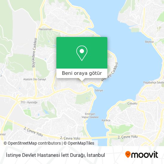 İstinye Devlet Hastanesi İett Durağı harita