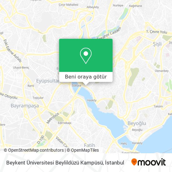 Beykent Üniversitesi Beylildüzü Kampüsü harita