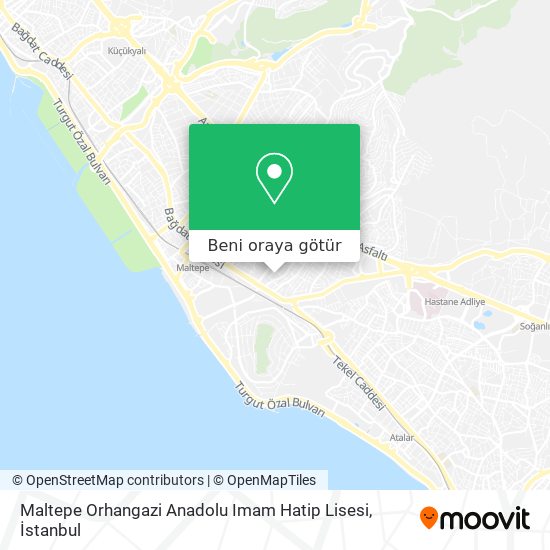 Maltepe Orhangazi Anadolu Imam Hatip Lisesi harita