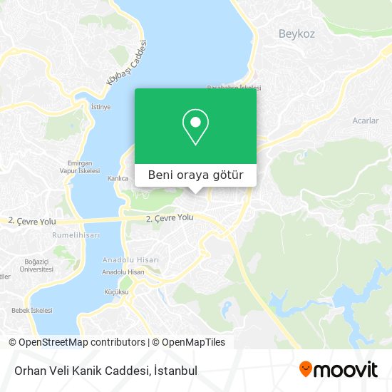 Orhan Veli Kanik Caddesi harita