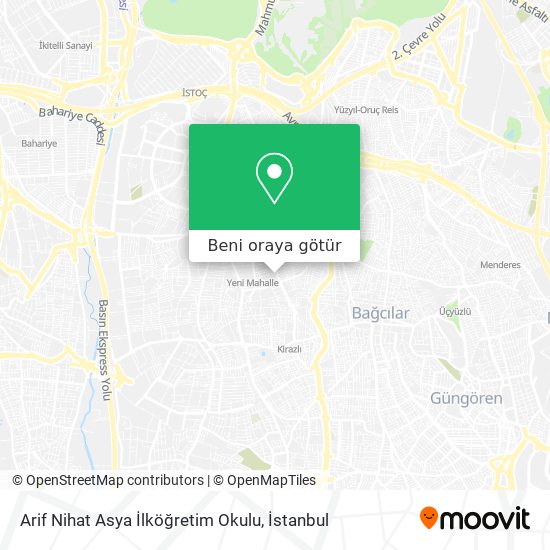 Arif Nihat Asya İlköğretim Okulu harita