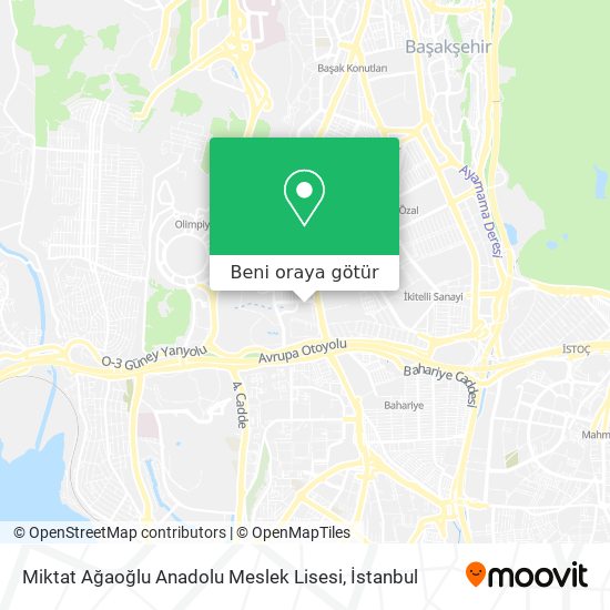 Miktat Ağaoğlu Anadolu Meslek Lisesi harita