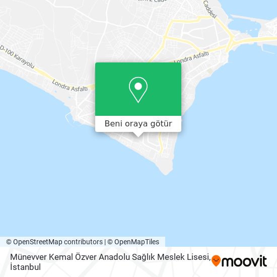 Münevver Kemal Özver Anadolu Sağlık Meslek Lisesi harita