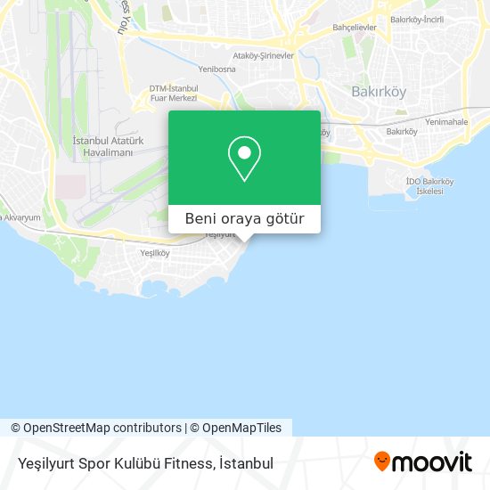 Yeşilyurt Spor Kulübü Fitness harita