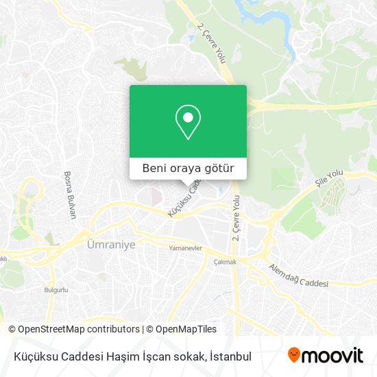 Küçüksu Caddesi Haşim İşcan sokak harita