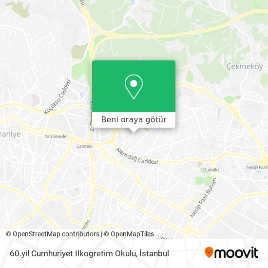 60.yil Cumhuriyet Ilkogretim Okulu harita
