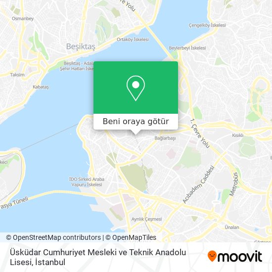 Üsküdar Cumhuriyet Mesleki ve Teknik Anadolu Lisesi harita