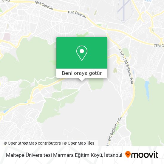 Maltepe Üniversitesi Marmara Eğitim Köyü harita