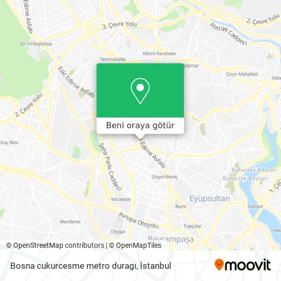 Bosna cukurcesme metro duragı harita