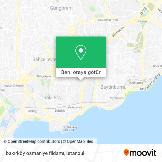 bakırköy osmaniye fildamı harita